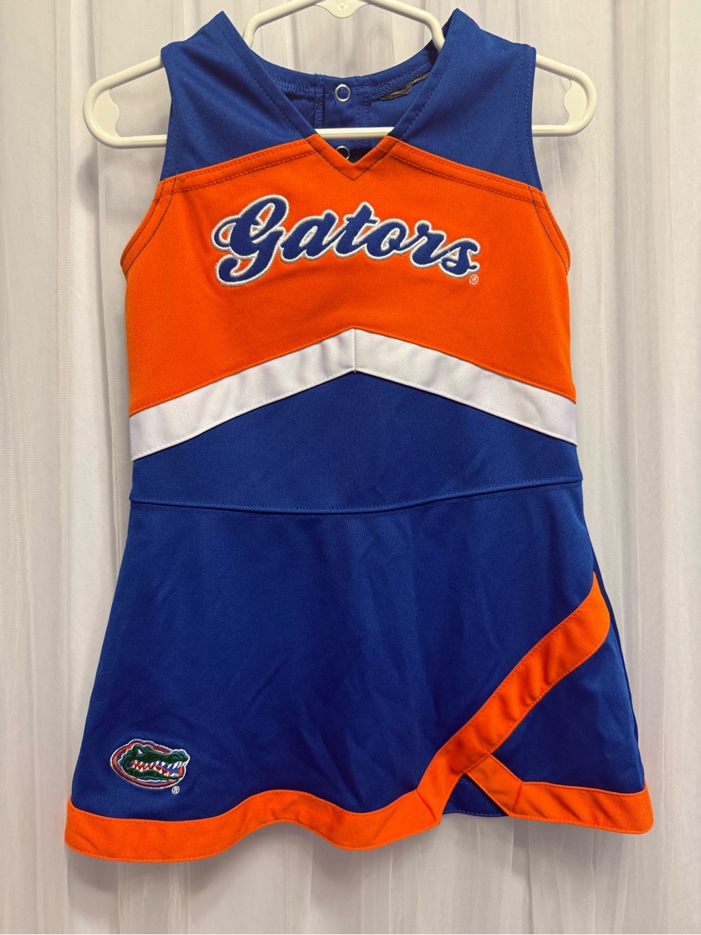 Girls' Blue & Orange Cheer Dress sz. 5